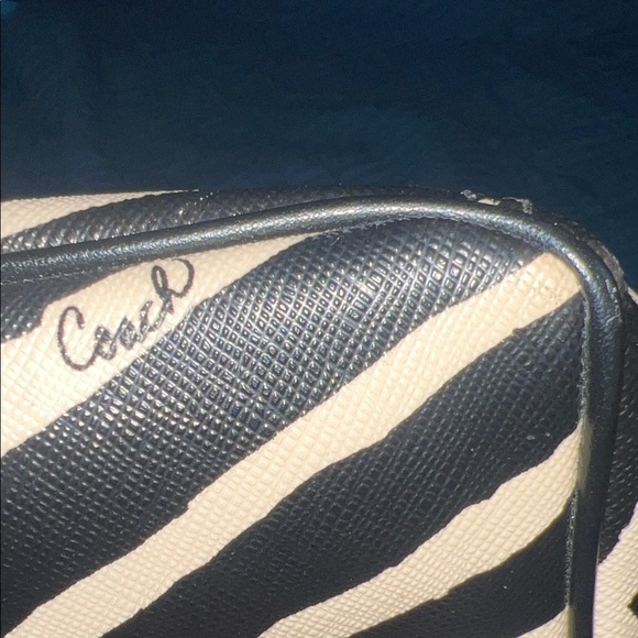 Coach Zebra Print Tote - Black and Tan - Picture 10 of 11